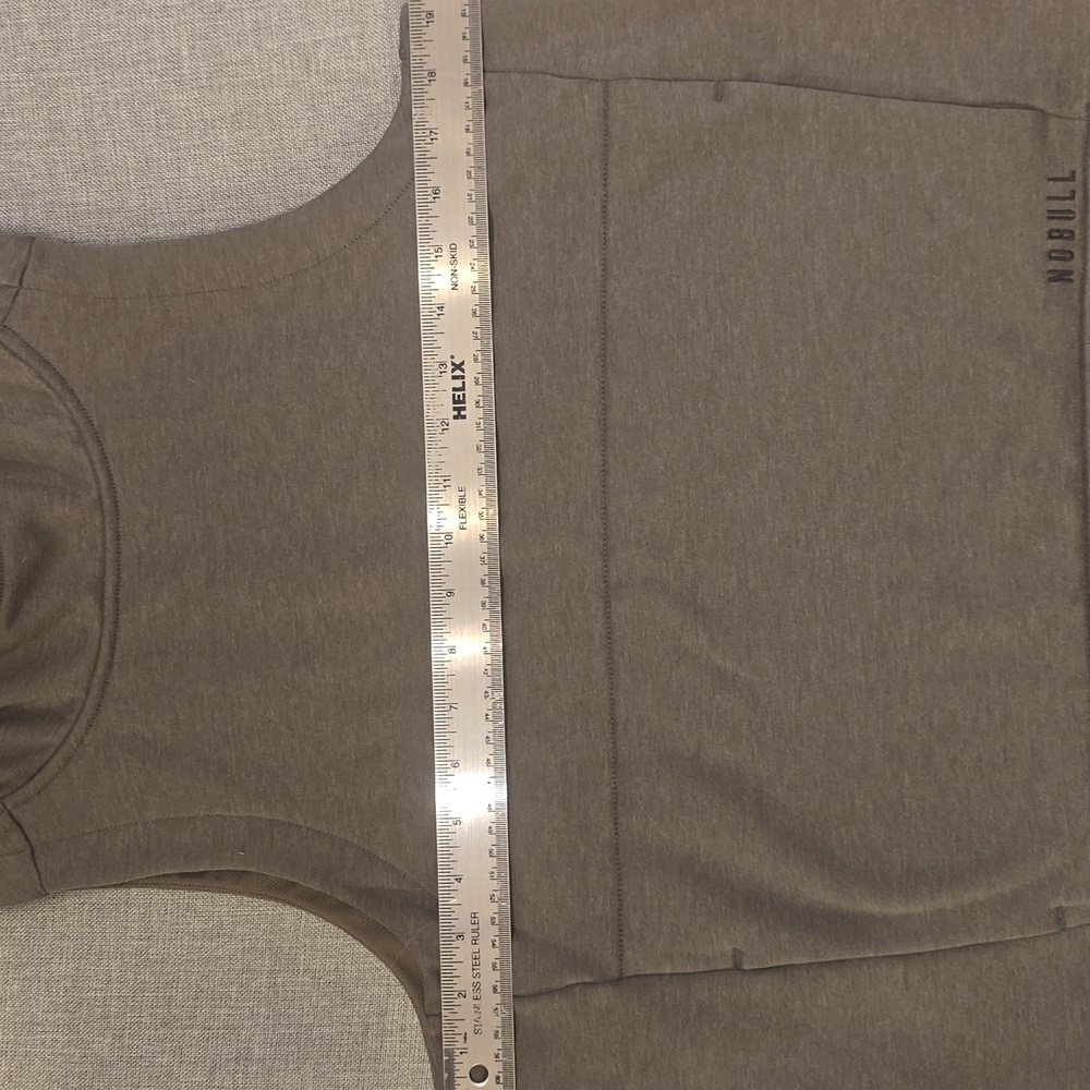 NOBULL Sleeveless Hoodie in Brow/Gray/Green Medium - Picture 6 of 7